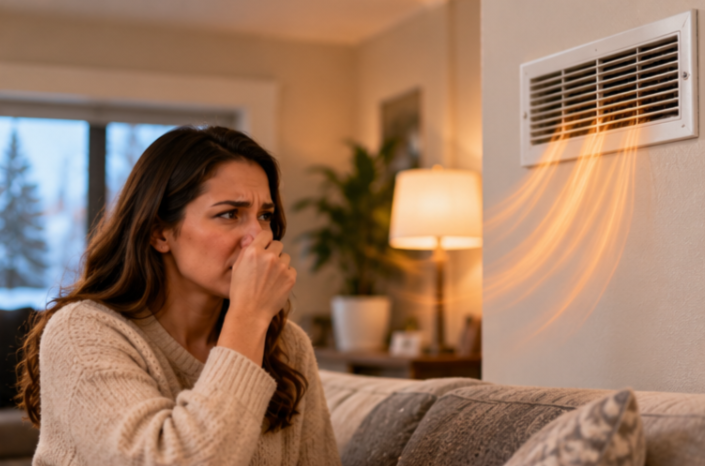 Why Does My Forney Heat Pump Smell Burnt When Heating Starts?